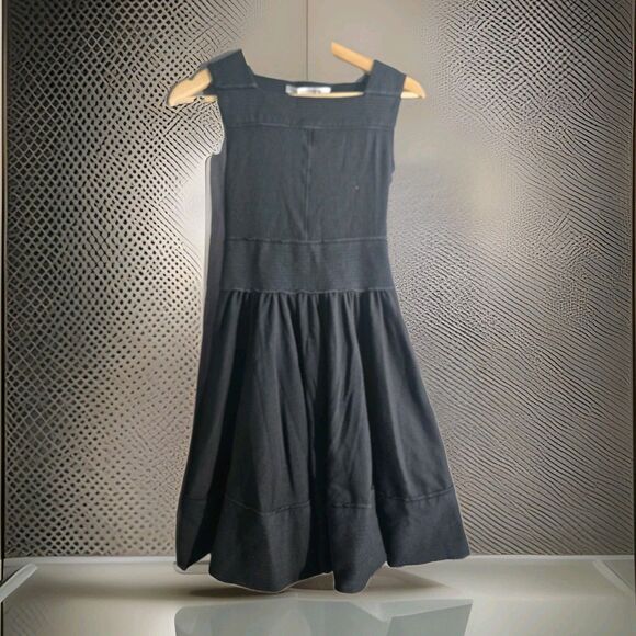 Diane Von Furstenberg Dresses & Skirts - Diane von Furstenberg DVF Black Wool Silk Mini Dress Sleeveless Pockets 4